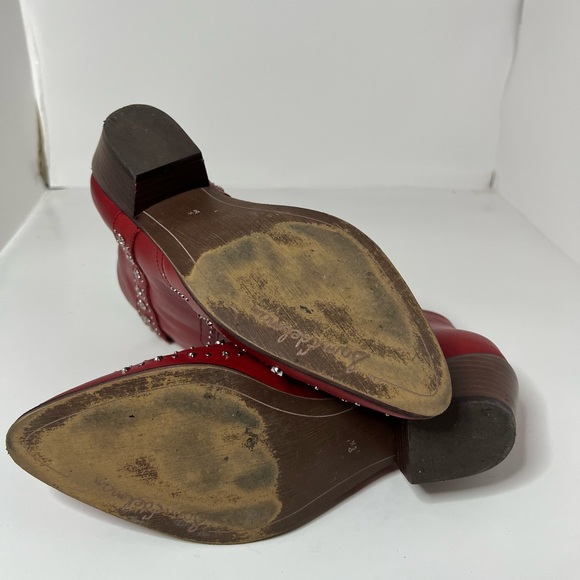 Sam Edelman studded red booties - Picture 4 of 6